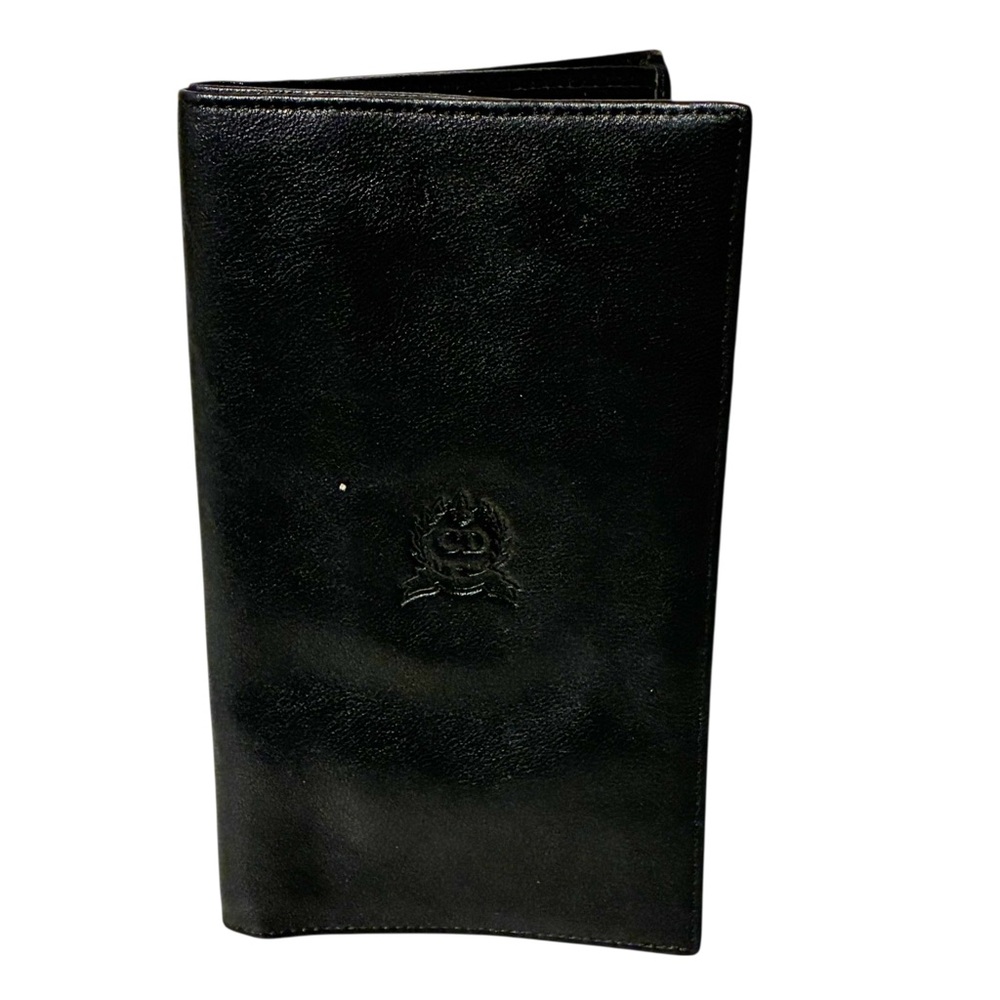 Christian Dior Black Soft Leather Made in Italy Multi Card‎ Slot Card Holder